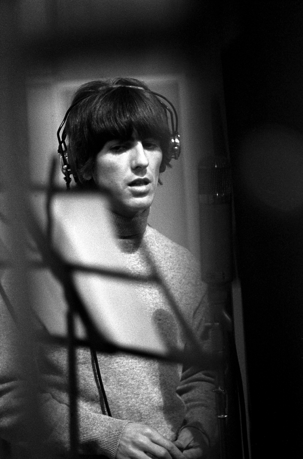 George  at a recording session for Revolver