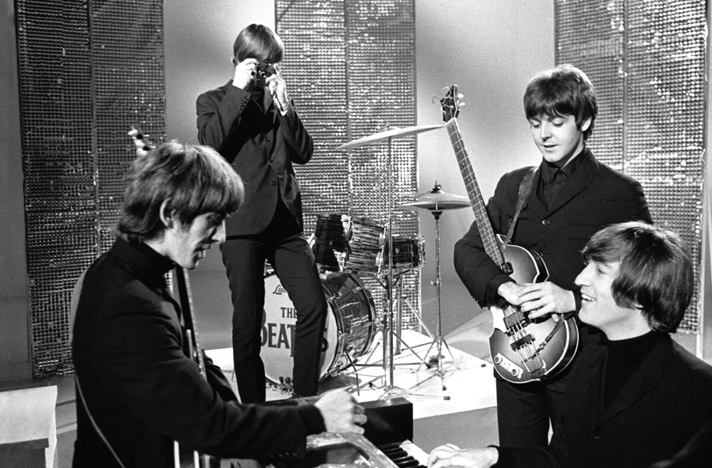 The Beatles at a TV performance